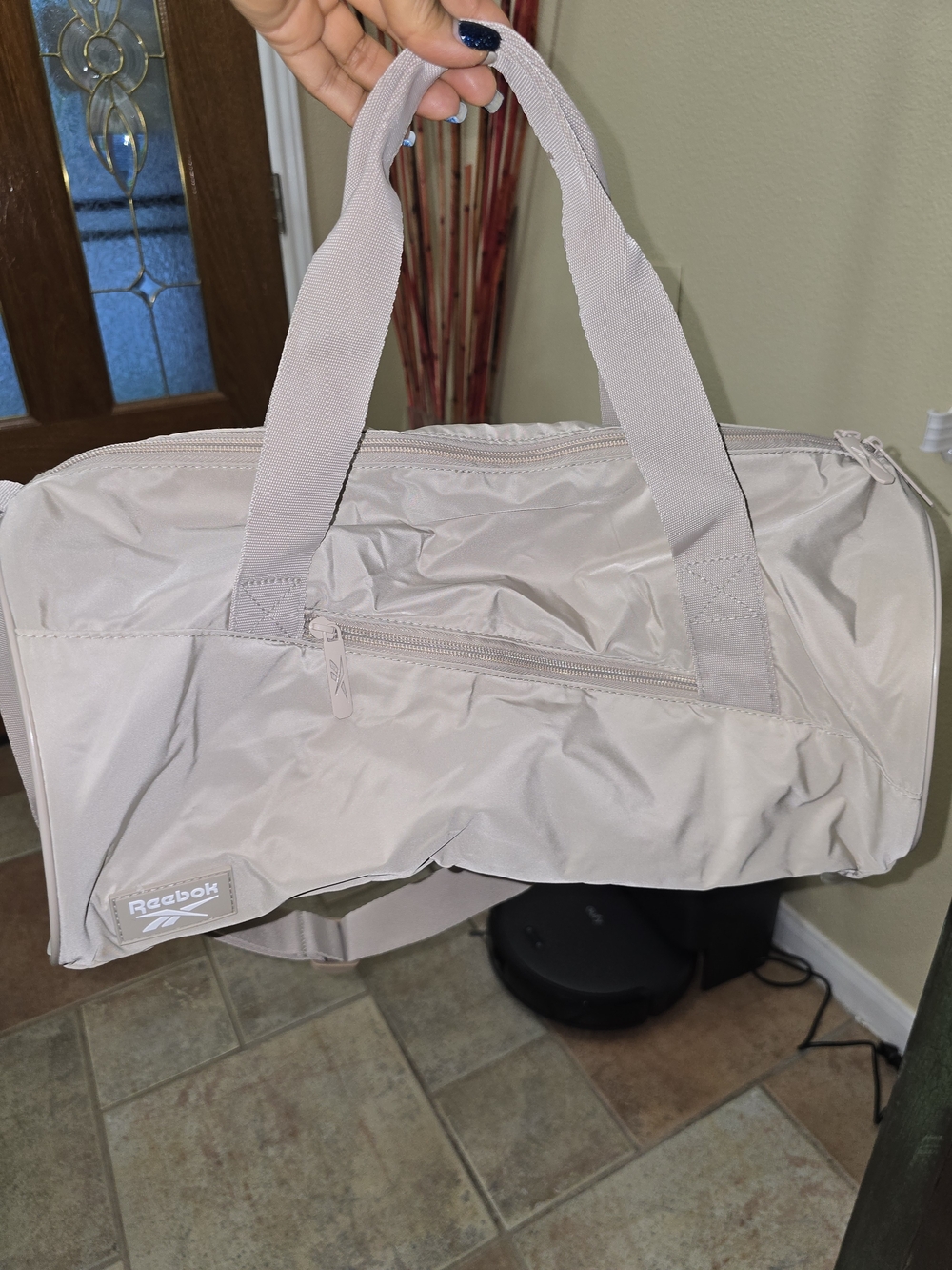 Reebok Light Beige Duffel Bag
